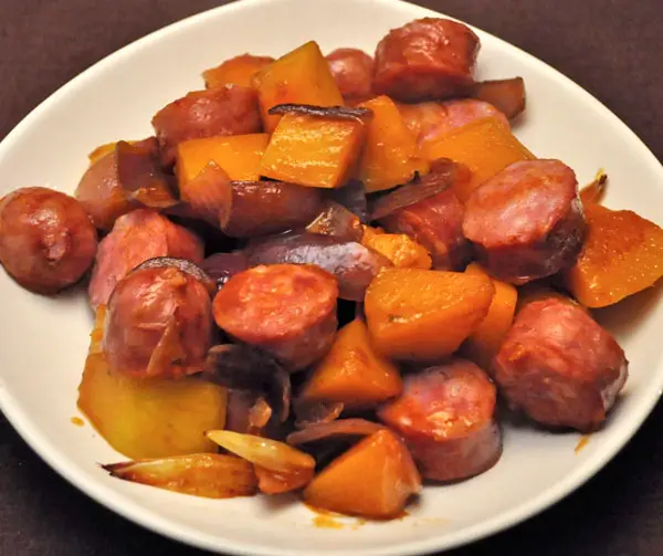 Skillet Sausage and Butternut Squash