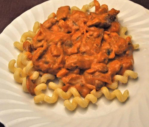 Pasta with Beef Stroganoff