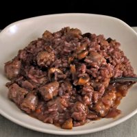 Red Wine and Sausage Risotto