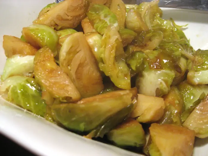 Sweet Sour Brussels Sprouts