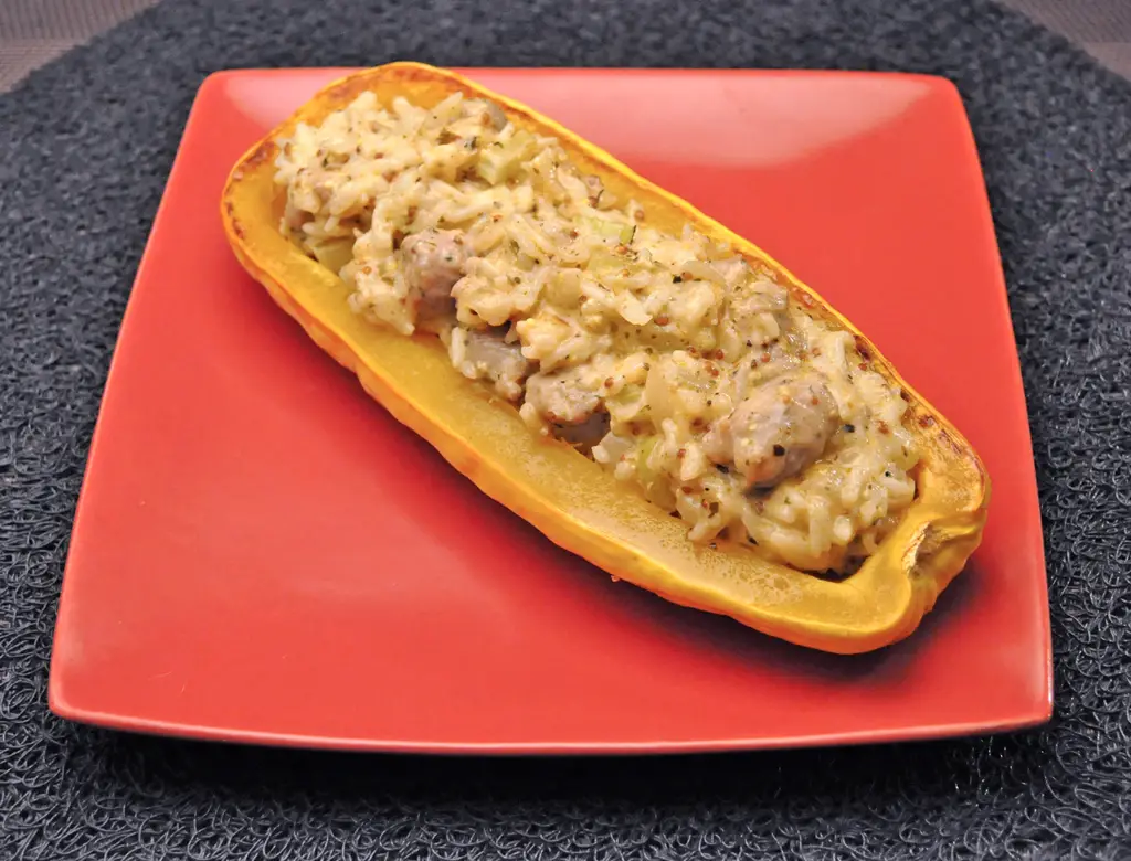 Sausage Stuffed Delicata Squash