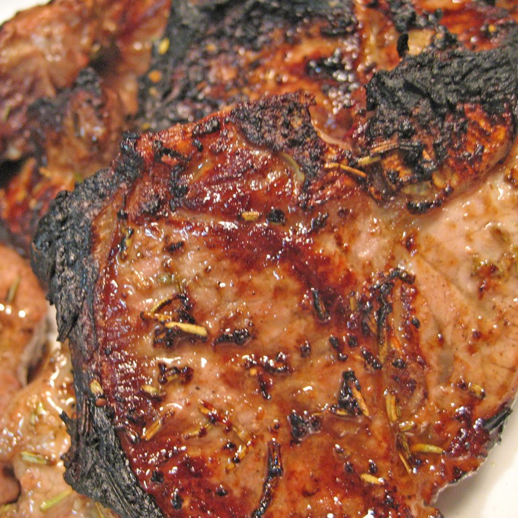 Grilled Lamb Chops, Lemon & Rosemary