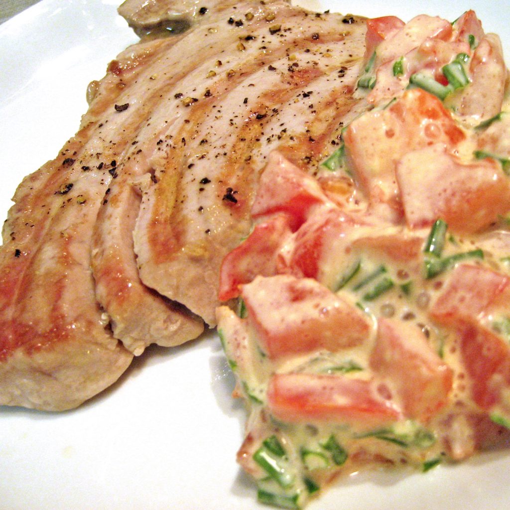 Grilled Tuna, Tomato Tarragon Salsa