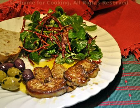 Pan-Seared Foie Gras with Salad